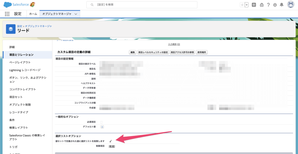 選択リストオプション