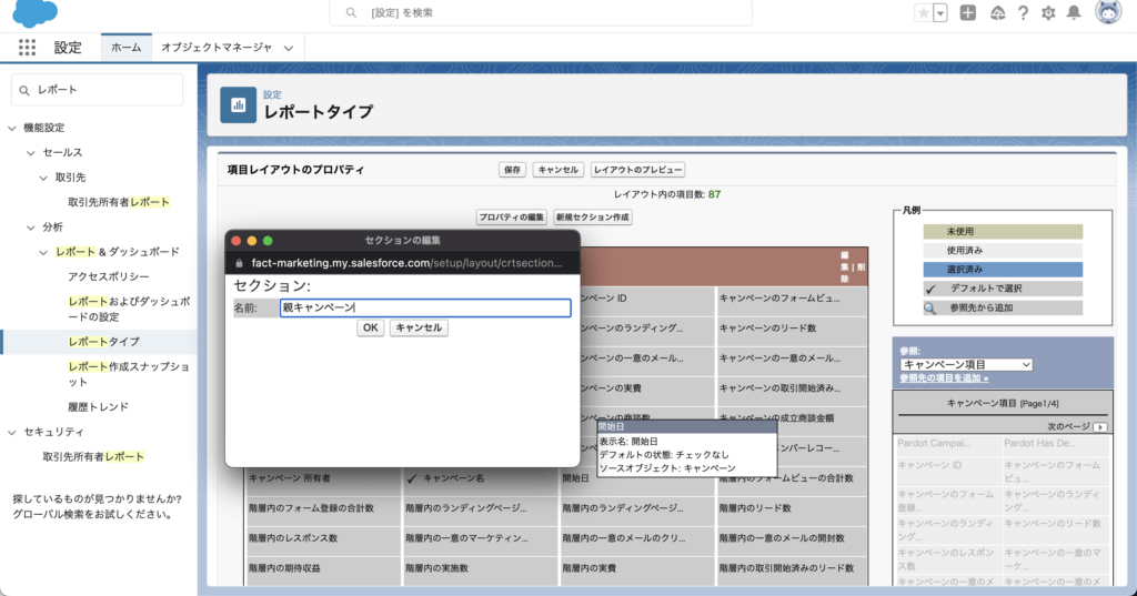 「親キャペーン」という名前をつけて[OK]